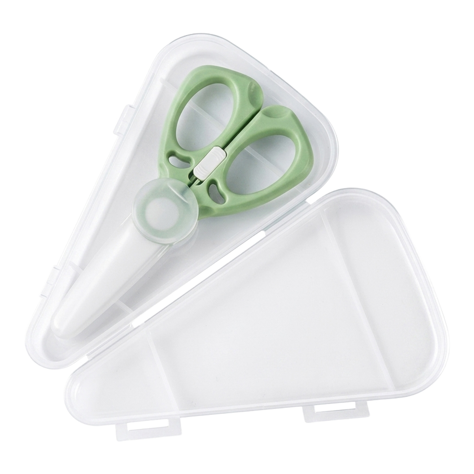 Baby Food Scissors - กรรไกรตัดอาหารเซรามิกแบบพกพาสำหรับเด็กทารก เครื่องมือเตรียมอาหารสำหรับเด็ก ใบมีดนาโน ด้ามจับกันลื่น พร้อมกล่องเก็บ ทนทาน