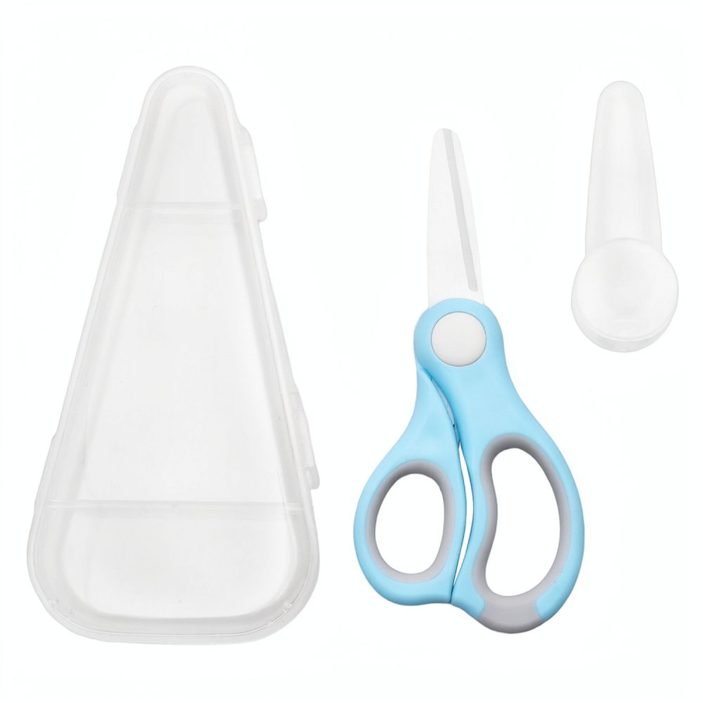 Baby Food Scissors - กรรไกรตัดอาหารเซรามิกสำหรับเด็ก อุปกรณ์ครัวอเนกประสงค์ อุปกรณ์ช่วยป้อนอาหารเด็ก ทนความร้อน พร้อมกล่องเก็บ