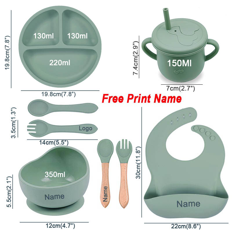 8 ชิ้นซิลิโคนชุดส่วนบุคคลชื่อโ - Baby Food Menu บทวิจารณ์และราคา